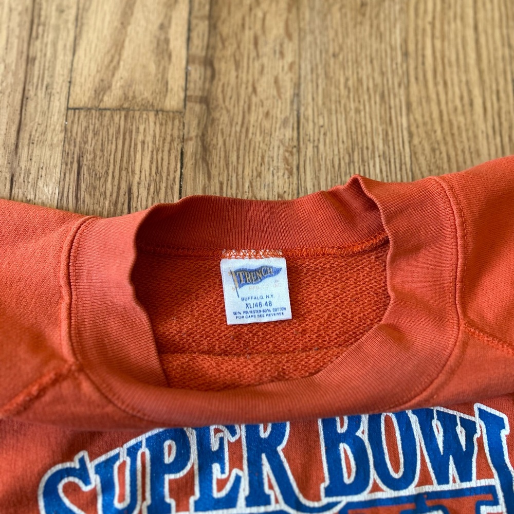 Vintage Denver Broncos Super Bowl XXII 1988 NFL Football Orange crewneck… - Picture 10 of 10